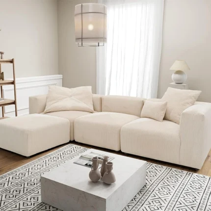 l shaped 3 & 4 module fabric sofa set: stylish modular design for modern living rooms