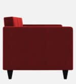 modern 1 seater fabric sofa in blood maroon colour