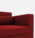 modern 1 seater fabric sofa in blood maroon colour