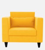 luxs home 1 seater sofa in bold yellow – sleek design, ultimate comfort