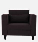 luxs home 1 seater sofa in cara brown – sleek design, ultimate comfort
