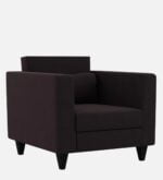 luxs home 1 seater sofa in cara brown – sleek design, ultimate comfort