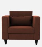 luxs home 1 seater sofa in coffee brown colour – sleek design, ultimate comfort