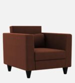 luxs home 1 seater sofa in coffee brown colour – sleek design, ultimate comfort