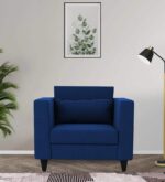 1 seater sofa in royal blue colour – sleek design, ultimate comfort