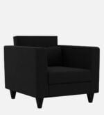 1 seater sofa in zed black colour – sleek design, ultimate comfort