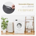 luxs home 2 seater modular loveseat with under seat storage modern design dark gray removable slipcover