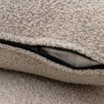 luxs home 68 upholstered loveseat modern curved design taupe cushion