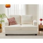 modern plush loveseat | elegant 2 seater sofa in 4 luxurious colors