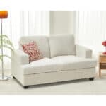 modern plush loveseat elegant 2 seater sofa main