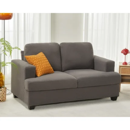 modern plush loveseat | elegant 2 seater sofa in 4 luxurious colors main