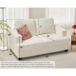 modern plush loveseat | elegant 2 seater sofa in 4 luxurious colors