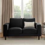 premium 2 seater sofa sleek modern design black main
