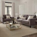 premium 2 seater sofa sleek modern design gray living room