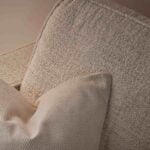 premium 2 seater sofa sleek modern design ivory cushion