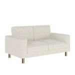 premium 2 seater sofa sleek modern design ivory left sid eview