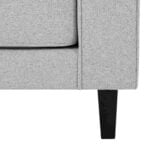 premium 2 seater sofa sleek modern design light gray footer