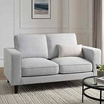 premium 2 seater sofa sleek modern design light gray main