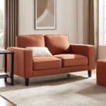 premium 2 seater sofa sleek modern design orange main1
