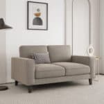premium 2 seater sofa sleek modern design sand left side view