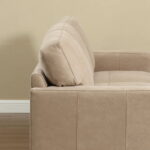 premium beige microfiber sofa set 2 & 3 seater modern comfort for living rooms left side view