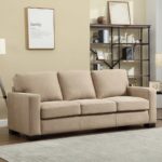 premium beige microfiber sofa set 2 & 3 seater modern comfort for living rooms main