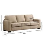 premium beige microfiber sofa set 2 & 3 seater modern comfort for living rooms size