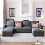 u shaped sectional sofa 6 seater with removable ottomans main